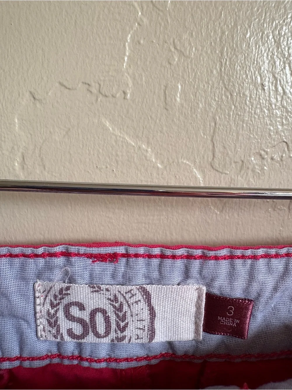 Y2K 2000s SO Pink Low Rise Chino Cotton Shorts Size 3 2010 Preppy